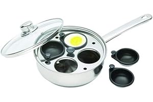 KITCHENCRAFT Clearview Pocheuse à oeufs Inox 20,5 cm