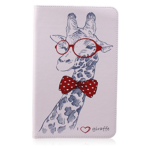 Galaxy Tab E 9.6-Inch SM-T560 Hülle, DEENOR Cute Colorful Design Flip Tasche PU Leder Abdeckung Stand Schutzhülle für Samsung Galaxy Tab E 9.6-Inch SM-T560 / T561 / T565. *giraffe - 3