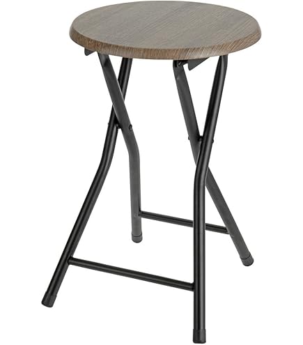 Sgabello Da Bar Pieghevole - Altezza 70 Cm, Diametro 31 Cm | Portata 100 Kg, Metallo/Plastica | Nero O Bianco - Foto 9