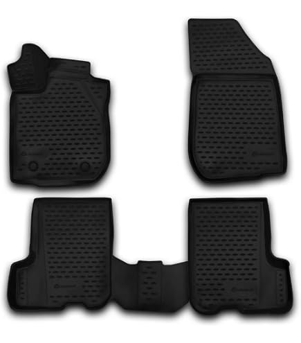 Lot Tapis Caoutchouc 3D Sur Mesure Dacia Sandero III 2021+ - Bord Haut 5cm Antidérapant Elmasline
