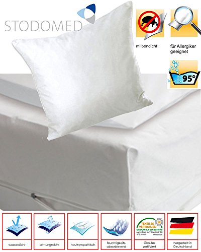 STODOMED Encasing Matratzenschutzbezug Vollbezug mit Reißverschluß Zwischenbezug Milben Allergiker Inkontinenz wasserdicht für Matratzen von 90 x 200 x 17 cm