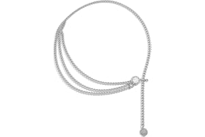 JUSTUSNX La aleación puede ajustar la estratificación de la cadena de cintura. accesorios de joyería corporal para mujeres y niñas