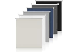 ‎SANFREE Sanfree Thermorollo Klemmfix ohne Bohren, Verdunkelungsrollo für Fenster Sichtschutz, Rollo Sonnenschutz Klemmrollo Fensterrollo Innen Blickdicht Silberbeschichtung,Creme 75x150cm (BxH)