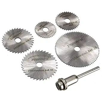 Dedso 6pcs set Mini HSS Circular Saw Blades Rotating Tool For Dremel Rotary Metal Cutter Hand Tool Set of Diamond Cutting Discs chuck