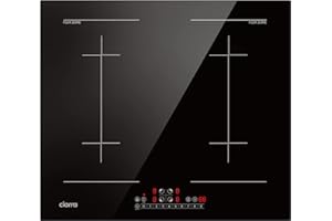 CIARRA CBBIH4BFF 4 Zone Built-in Induction Hob with Two Flex Zones Power Booster Touch Control Hob Induction 4 Plates 9 Power Levels Induction Hob 60 cm 7200 W