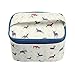 TaylorHe Waterproof Large Make-up Bag Cosmetic Case Toiletry Bag Vanity Case with Patterns zipped with Handle Stags