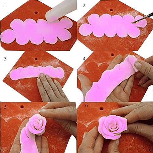 Rosen Ausstecher Weihnachten Set VALUE MAKERS 3-tlg ausstecher für Fondant inkl – the Easiest Rose Cutter Ever Blüten - 3