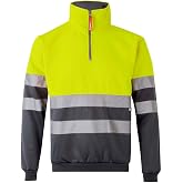 Velilla 305701 High Visibility Two-Tone Zip Sweatshirt
