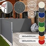 ⭐⭐⭐⭐⭐ WETTERFEST MIT UV-SCHUTZ: Der robuste, wetterfeste Polyesterstoff dieser Seitenwandmarkise ist sehr langlebig und verfügt zudem über einen integrierten UV-Schutz.