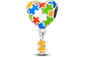 Hapour Abalorios de Plata de Ley 925 para Pulseras Collares, Lindo Colgante de corazón de Amor a la Moda, Cuentas Colgantes, Regalo para Mujer y Ella