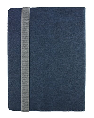 Emartbuy® Alcatel OneTouch Pixi 3 10 Zoll Tablet Universal ( 9 – 10 Zoll ) Dark Blau Premium PU Leder Multi-Angle Exekutive Folio Geldbörse Tasche Hülle Grey Innenraum mit Kartensteckplätze + Blau Eingabestift - 7