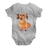 TWISTED ENVY Baby Mädchen (0-24 Monate) Body Gr. 3-6 Monate, Grau Meliert