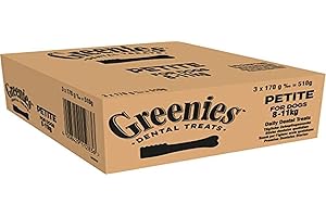 Greenies - Palitos de mascar para la higiene bucal para Perros pequeños 8-11kg, 6 Bolsas de 170 g, Mini Paquetes de 10 Huesos para Perros