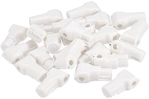 sourcing map Minorista Tienda Supermercado Móvil Teléfono Antirrobo Gancho Bloqueo, 6mm Especial Magnético Pantalla Estante Bloqueo, Clavija Gancho, Blanco Paquete de 50