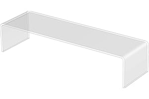 3R W Design Acrylic Display Shelves- for Ikea Detolf Acrylic Display Shelves Stands Risers Plinths Hoverstand (4mm-thick-35cm-10cm-7.5cm)