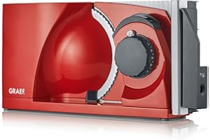 GRAEF. GRAEF MYtiny MT1003 - Trancheuse universelle pliable, Made in Germany, entièrement métallique, lame dentelée Ø170 mm, épaisseur de coupe 0-15 mm, trancheuse à pain pliable, compacte