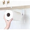 LUKSYOL paper Towel Holder Towel Rack Hooks for Kitchen - Space-Saving Dispenser Under Cabinet Paper Roll Organizer (Installable)