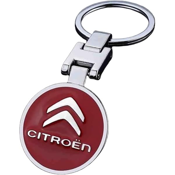 Citroen Logo Chrome Metal Keyring / Keychain | Scale Arts India