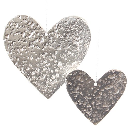 Dekohänger VARUS - Herz - Metallherz - Anhänger - Herzhänger aus Alu (12.5 cm)