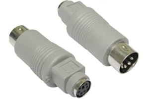 Bluecharge Direct 6 Pin Mini-DIN PS/2 Female to 5 Pin DIN Male Keyboard Adapter Converter