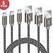 Produktbild IceFrog USB C Kabel Schnell ladekabel, 5 * 1.8M Nylon Android Schnellladekabel Typ C Kabel Type C Ladekabel für Samsung Galaxy S9 S8 Plus Note 9 8 Moto Z Huawei P9 P10 Mate 9 10 Sony Xperia XZ Grau