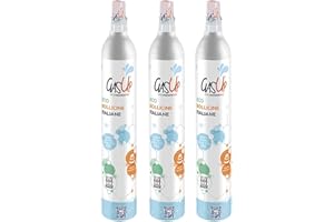 Pack de 3 Cilindros de CO2, 60 lt. GasUp. Compatible con todas las marcas (GasUp, Philips, Sodastream, entre otras)