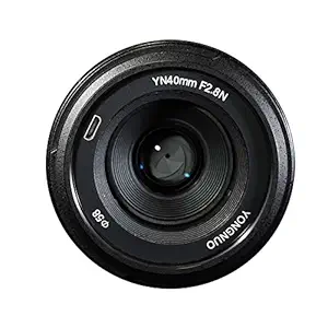 Yongnuo YN40mm F2.8N 1:2.8 Light-Weight Standard Prime AF/MF Lens for Nikon DSLR Cameras, Black