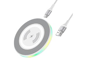 FOBROWN 15W Wireless Charger Schnelles Induktive Ladestation für Google Pixel 8/8 Pro/7/7a/6/5XL, Kabelloses Handy Ladegerät LadePad für Samsung Galaxy S24/S23 Ultra/S23+/S22/S21/S20/S9/S8, iPhone 15/14/13/12