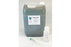 Swindon Composite Supplies Resin Topcoat Grey Top Coat Resin Flo Coat Flocoat - Suited for Fibreglass Roofs (Grey 5Kg)