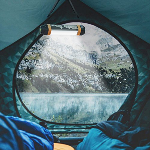 HiHiLL Campinglampe 280lm Ultra Hell mit 4400mAh Powerbank, IP68 Wasserdicht, 7 Lichtmodi, Wiederaufladbare Taschenlampe für Outdoor-Aktivitäten und Alltagsleben (LT-SET2) - 5