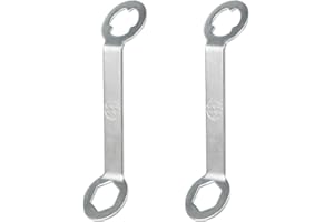 CAINCAY Track Spikes Wrench, 2 Pcs Dual Interface Aluminum Non-Slip Shoes Adjustment Tool for M5 Soccer Shoes(Silver)