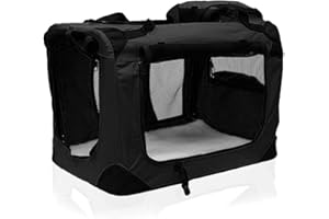 Petbarn Portable Soft Fabric Pet Carrier Folding Dog Cat Puppy Travel Transport Bag (Small, Black)