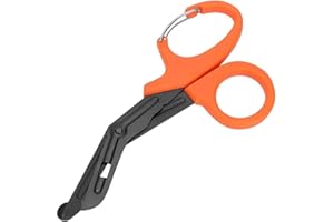 INSGB Forbici mediche per traumi, Forbici per bendaggi, Forbici mediche, per Infermieri, Pronto Soccorso Chirurgico Domestico(Orange)