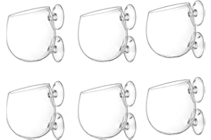 Glasseam Jardinière à Ventouse, 6 Pièces Aquarium De Fenêtre à Ventouse Magnétique, Vase en Verre Pots De Plantes Décorations Fish Tank pour Aquascape Aquarium