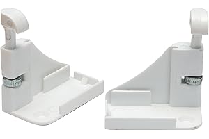 MICEL - 92137 - Set di ganci per zanzariera in nylon, finitura bianca, 2 pezzi, 52,5 x 30 x 60 mm