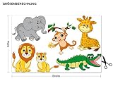 Wandsticker Safari Tiere B x H: 40cm x 26cm von Klebefieber® - 2