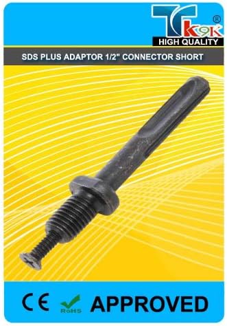TK9K® - Power Tool Accessories SDS Adaptors SDS Plus Adaptor 1/2" Connector Short SDS Plus chuck adaptor fits most 1/2" x 20 chucks and prevents chuck damage.