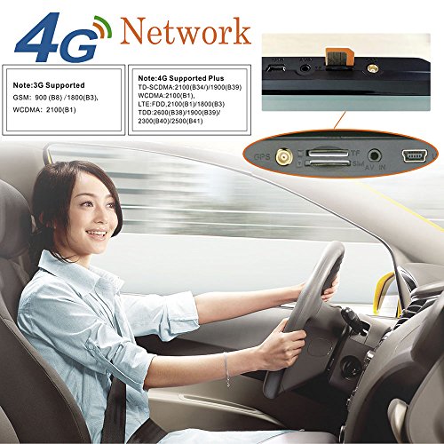 Junsun 7 Pulgadas Navegador GPS para Coche 4G con Cámara de Coche Videocámara DVR 1080P HD WIFI y Mapa 48 países Europa