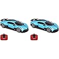 CMJ RC Cars Bugatti Divo Blue Remote control Radio Car 1:24 Officially Licensed 1:24 Scale Working Lights 2.4Ghz (Pack of 2)