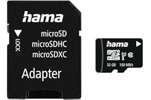 Hama MicroSD | microSDHC | microSDXC card 32GB 80MB/s transfer rate Class 10 microSD memory card in mini format Mini SD e.g. for Android mobile phone, smartphone, tablet, Nintendo