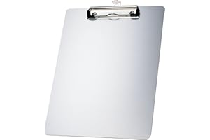 TUKA-I-AKUT TUKA A4 Portapapeles de Aluminio con Pinza, Abrazadera de metal Recubierto de Goma, Tablilla con Sujetapapeles, Gran Resistencia, Robusto Aluminio Portapapeles Juego de 1, Color Plata TKD8025 Silver
