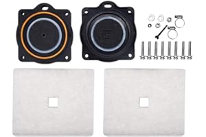 FACULX HP60/80 Kit de reconstruction de pompe à air compatible avec les aérateurs HP 80, HP 60, HP-80-0110, diaphramme, filtre et kit de vis inclus