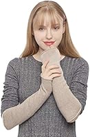 100% CASHMERE Arm Warmer Women Knitted Fingerless Gloves Long Sleeve for Winter