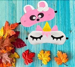 JUZZII Velvet Cute Cartoon Sleeping Eye Shade Mask, Eye Mask for Men Women Girls Boys Kids - Mask.Model-No.27-35