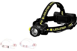 Ledlenser H15R Work robust pannlampa LED, laddningsbar med litiumbatteri, vattentätt IP67, 2500 lumen, high CRI, fokuserbar, steglöst dimbar, 250 m, med hjälmclips, USB magnetladdningskabel
