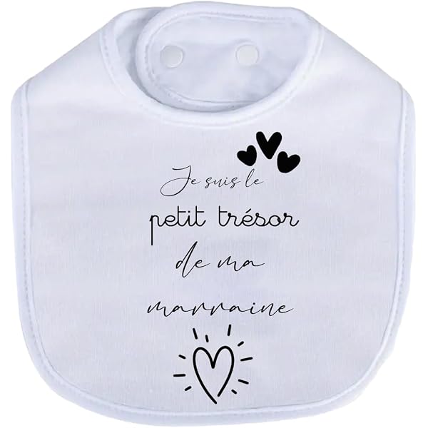 Body Bébé Garçon Ou Fille 'Petit Cœur De Sa Marraine' - Cadeau Naissance Unique Manches Longues