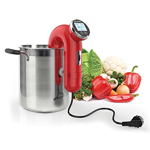MELIANDA MA-18100 Sous Vide Stick Niedrigtemperaturgarer Vakuumgarer (1200Watt, für bis zu 20L Töpfe) in Rot - 2