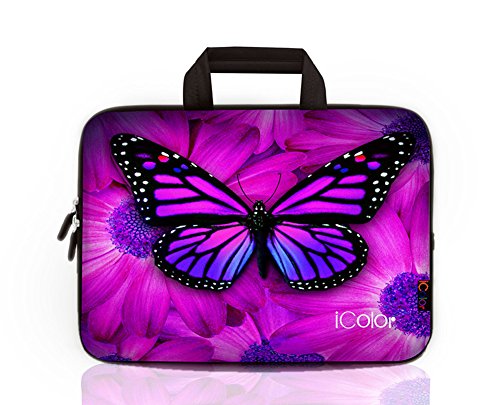 iColor Schmetterling Netbook- und Chromebook- Tasche Notebooktasche Laptoptasche Schutzh  lle f  r Gr    e 11 6 12 12 1 Zoll  mit Tragegriff DEIHB12-0