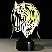 Produktbild Kronleuchter E27 Vintage Light Wandleuchte Led Lichtcute Horse 7 Color Lights 3D Vision Führende Nachtlichter Für Kinder Touch Usb Baby Sleeping Night Lights