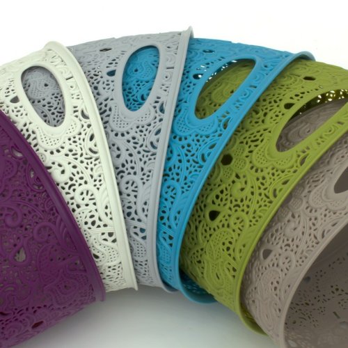 Formschöner Korb creme oval Dekokorb Spitzenkorb Curver Dekorationsmotiv - 5